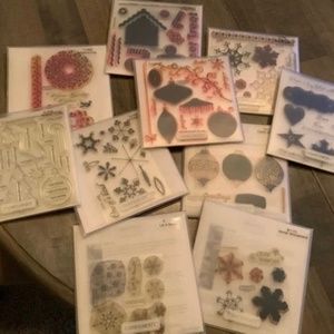 SOLD Close To My Heart - Christmas Clear stamp Sets (lot of 10 sets)